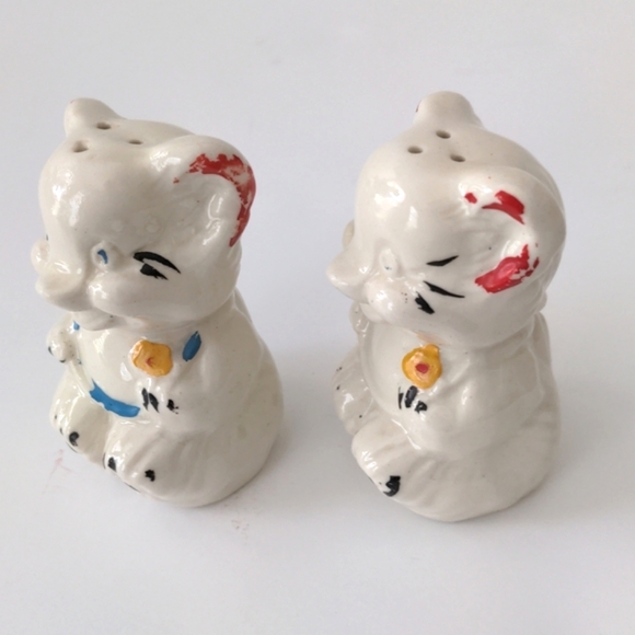 Shawnee Pottery Salt Pepper Shaker Set Vintage Happy Bears - Picture 6 of 11